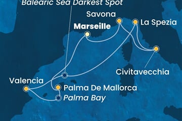 Costa Pacifica - Francie, Španělsko, Itálie (z Marseille)
