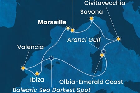Costa Pacifica - Francie, Španělsko, Itálie (z Marseille)