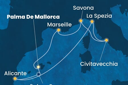 Costa Pacifica - Španělsko, Itálie, Francie (Palma de Mallorca)