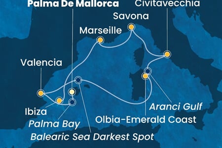 Costa Pacifica - Španělsko, Itálie, Francie (Palma de Mallorca)