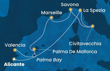 Costa Pacifica - Španělsko, Itálie, Francie (Alicante)
