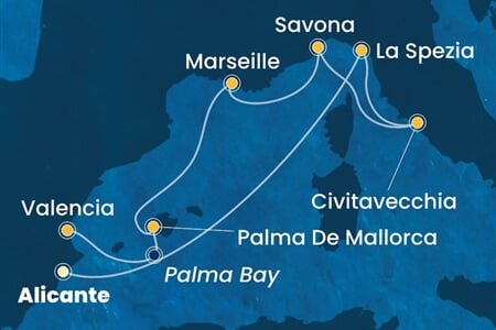 Costa Pacifica - Španělsko, Itálie, Francie (Alicante)