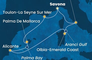 Costa Pacifica - Itálie, Španělsko (ze Savony)