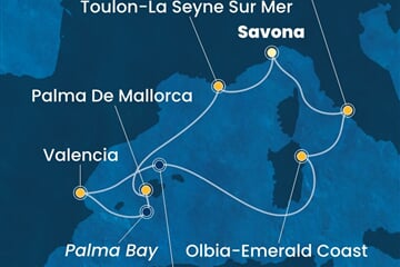 Costa Pacifica - Itálie, Francie, Španělsko (ze Savony)