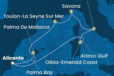 Costa Pacifica - Španělsko, Itálie, Francie (Alicante)