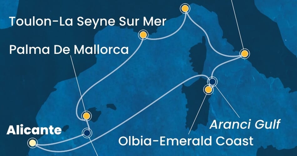 Trasa plavby CPA-ALC07A08