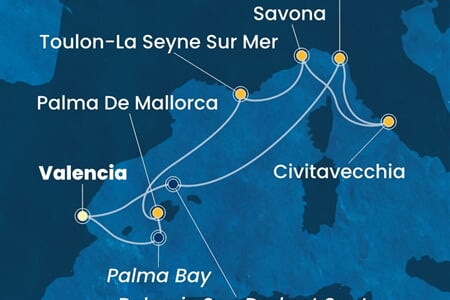 Costa Pacifica - Španělsko, Itálie, Francie (Valencie)