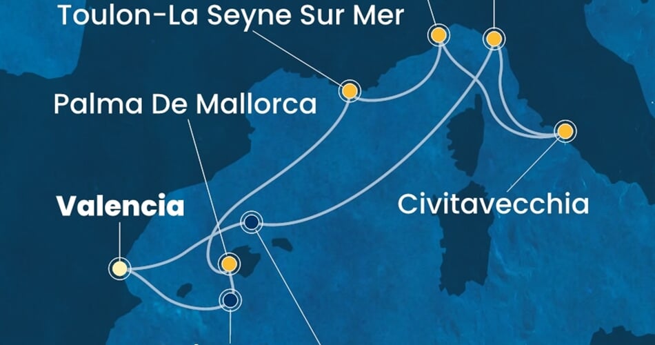 Trasa plavby CPA-VLC07A3R