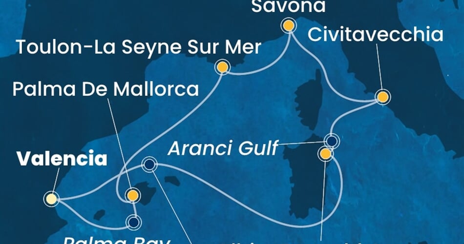 Trasa plavby CPA-VLC07A3X