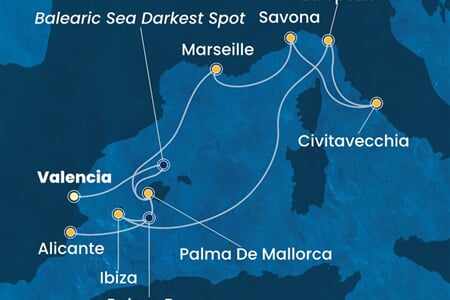 Costa Pacifica - Španělsko, Itálie, Francie (Valencie)