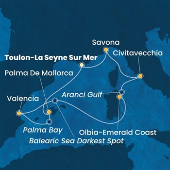 Trasa plavby CPA-YNE07A17