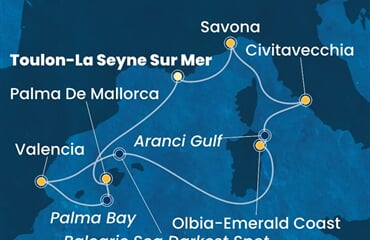 Costa Pacifica - Francie, Španělsko, Itálie (Toulon)
