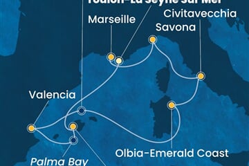 Costa Pacifica - Francie, Španělsko, Itálie (Toulon)