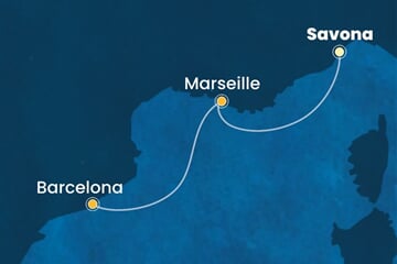 Costa Toscana - Itálie, Francie, Španělsko (ze Savony)