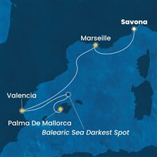Costa Pacifica - Itálie, Francie, Španělsko (ze Savony)