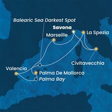 Costa Pacifica - Itálie, Francie, Španělsko (ze Savony)