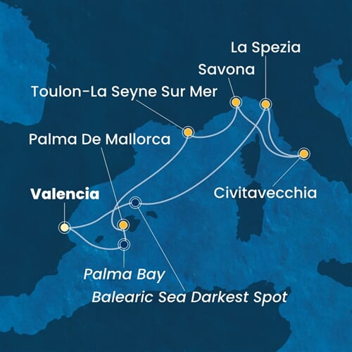 Trasa plavby CPA-VLC07A3R