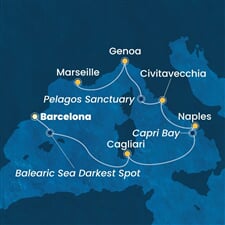 Costa Smeralda - Španělsko, Itálie, Francie (z Barcelony)