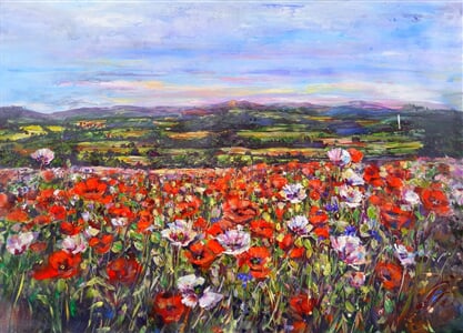 KRAJINA S MAKY 70 x 100 cm 26.000 Kc ATELIER S DUSI Jarka Papezova