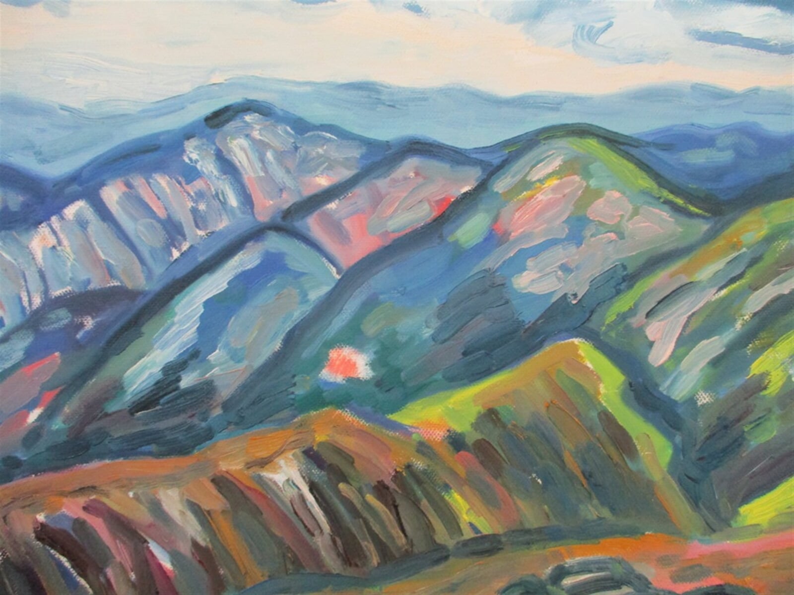 Jaroslava Jáněová: Kobylí dolina, Vysoké Tatry, 40 × 40 cm