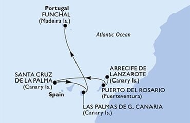 MSC Musica - Španělsko, Portugalsko (Arrecife)