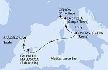 MSC Seaview - Itálie, Španělsko (z Janova)
