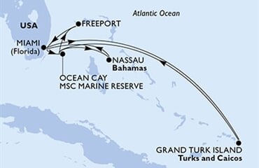 MSC Meraviglia - USA, Bahamy, Turks a Caicos (z Miami)
