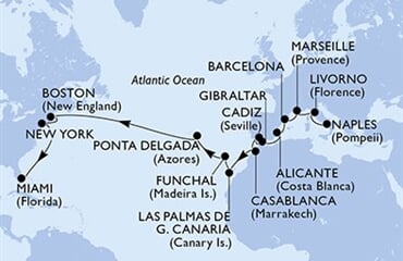 MSC Meraviglia - Itálie, Francie, Španělsko, Gibraltar, Maroko, ... (Neapol)
