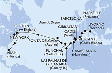 MSC Meraviglia - Itálie, Francie, Španělsko, Gibraltar, Maroko, ... (Livorno)