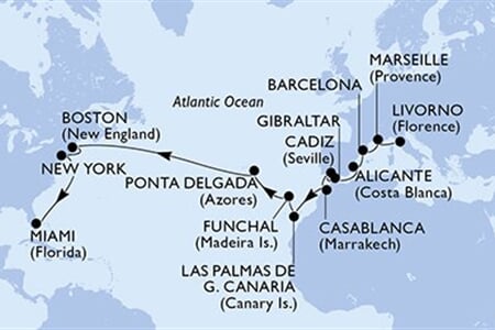 MSC Meraviglia - Itálie, Francie, Španělsko, Gibraltar, Maroko, ... (Livorno)