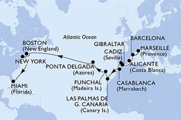 MSC Meraviglia - Francie, Španělsko, Gibraltar, Maroko, Portugalsko, ... (z Marseille)