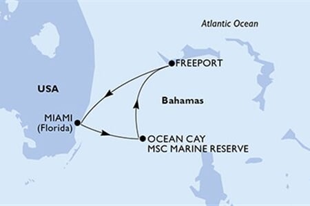 MSC MERAVIGLIA - Amerikai Egyesült Államok, Bahamaszigetek (a Miami-ből)