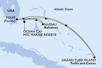 MSC Meraviglia - USA, Bahamy, Turks a Caicos (z Miami)