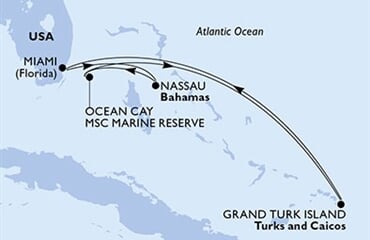 MSC Meraviglia - USA, Bahamy, Turks a Caicos (z Miami)