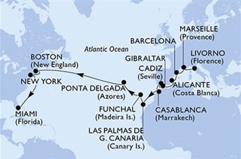 MSC Meraviglia - Itálie, Francie, Španělsko, Gibraltar, Maroko, ... (Livorno)