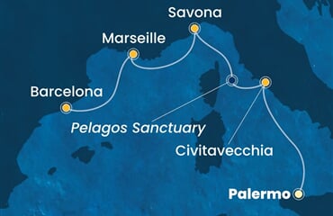 Costa Toscana - Itálie, Francie, Španělsko (Palermo)