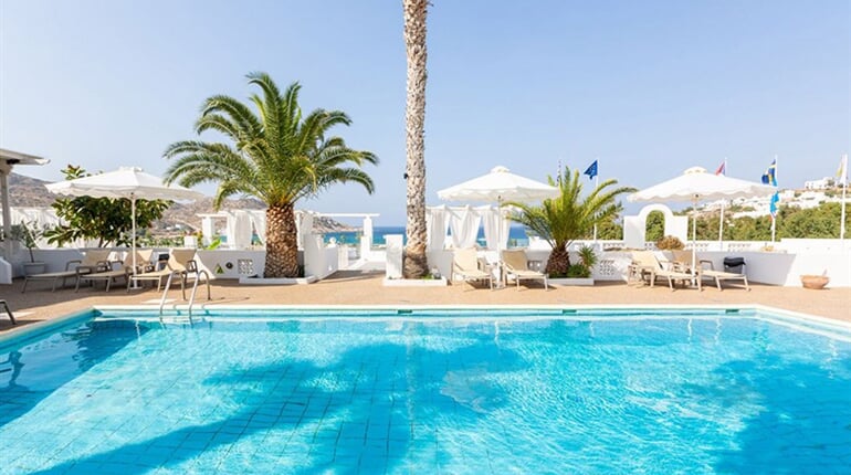 Hotel Marcos Beach: fotografie vybavení exteriérů a interiérů ubytování.