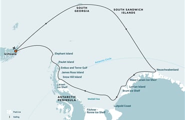 Remote Weddell Sea Explorer incl. South Georgia - South Sandwich Islands - Neuschwabenland - Larsen Ice Shelf - Paulet and Devil Island - Elephant Island, incl. helicopters (m/v Ortelius)