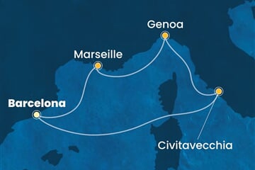 Costa Toscana - Španělsko, Itálie, Francie (z Barcelony)