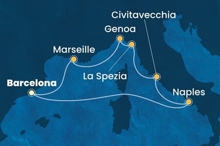 Costa Toscana - Španělsko, Itálie, Francie (z Barcelony)