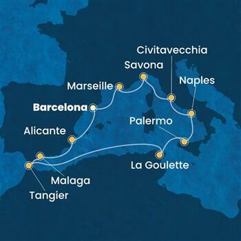 Trasa plavby CTO-BCN12A0W