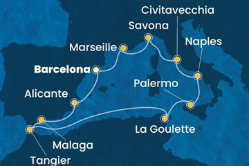 Costa Toscana - Španělsko, Maroko, Tunisko, Itálie, Francie (z Barcelony)