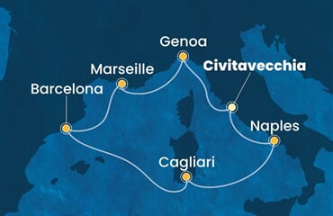 Costa Toscana - Itálie, Francie, Španělsko (z Civitavecchie)