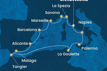 Costa Toscana - Itálie, Francie, Španělsko, Maroko, Tunisko (z Civitavecchie)