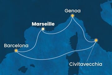 Costa Toscana - Francie, Španělsko, Itálie (z Marseille)