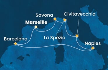 Costa Toscana - Francie, Španělsko, Itálie (z Marseille)