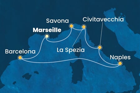 Costa Toscana - Francie, Španělsko, Itálie (z Marseille)