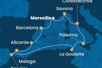 Costa Toscana - Francie, Španělsko, Maroko, Tunisko, Itálie (z Marseille)