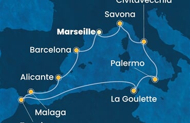 Costa Toscana - Francie, Španělsko, Maroko, Tunisko, Itálie (z Marseille)