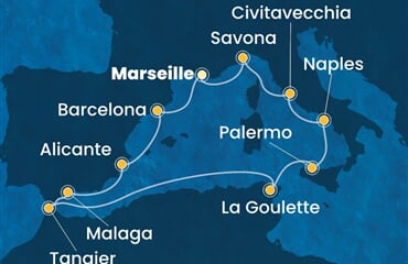 Costa Toscana - Francie, Španělsko, Maroko, Tunisko, Itálie (z Marseille)
